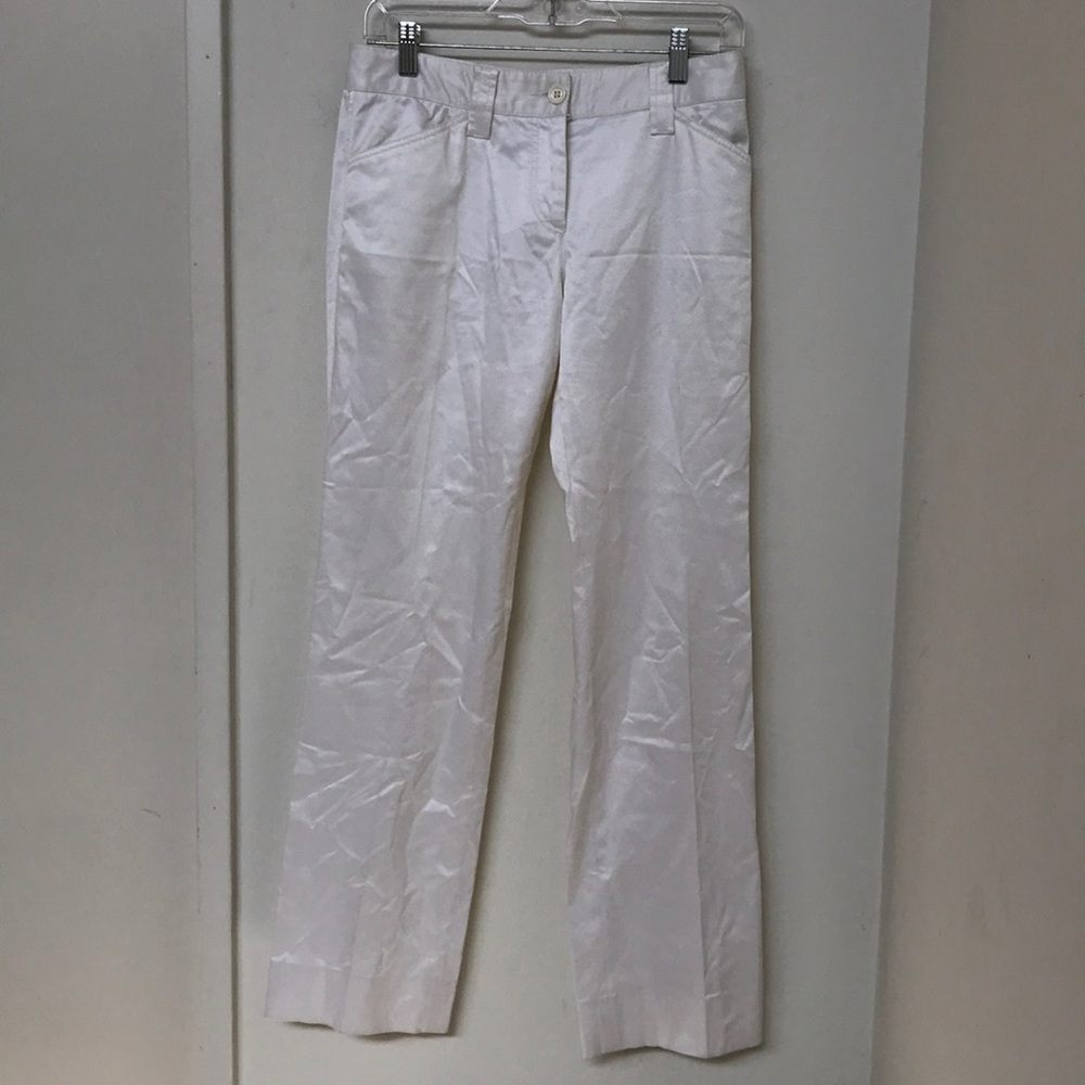 dolce and gabbana DG white satin cargo pants